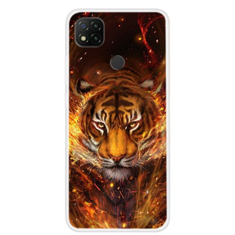 Κάλυμμα Για Xiaomi Redmi 9C Φωτιά Τίγρη