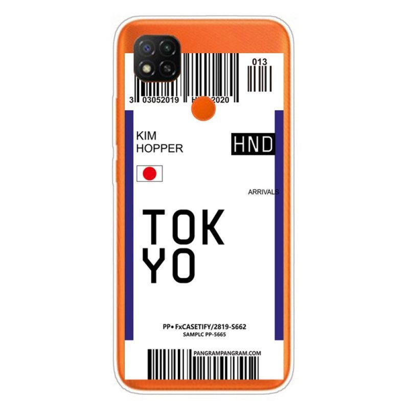 Κάλυμμα Για Xiaomi Redmi 9C Σκούρο Μπλε Κάρτα Επιβίβασης Στο Τόκιο