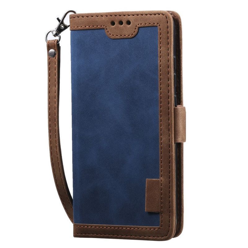 Κάλυμμα Xaiomi Redmi Note 8T Δίχρωμα Περιγράμματα Από Ψεύτικο Δέρμα Ενισχυμένα