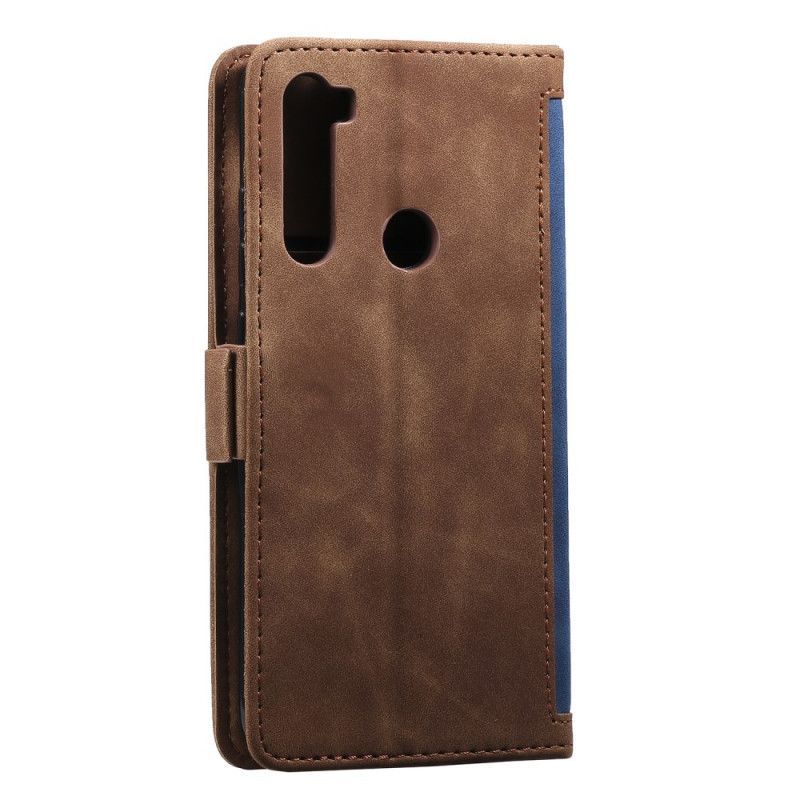 Κάλυμμα Xaiomi Redmi Note 8T Δίχρωμα Περιγράμματα Από Ψεύτικο Δέρμα Ενισχυμένα