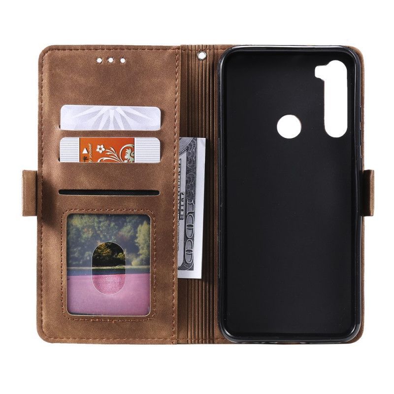Κάλυμμα Xaiomi Redmi Note 8T Δίχρωμα Περιγράμματα Από Ψεύτικο Δέρμα Ενισχυμένα
