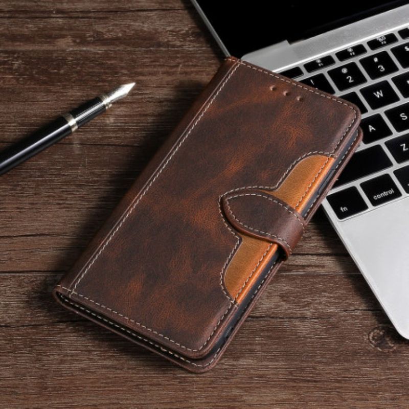 Κάλυμμα Xiaomi 11T / 11T Pro Κομψό Δίχρωμο Ψεύτικο Δέρμα