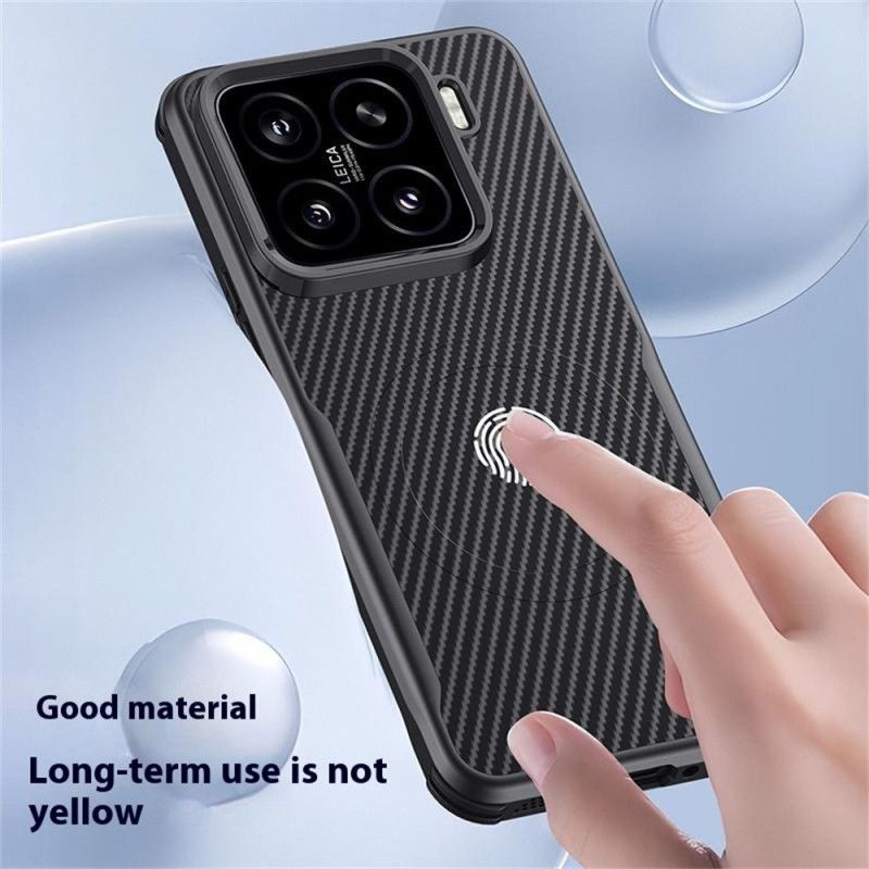 Κάλυμμα Xiaomi 15 Συμβατό Με Magsafe Ίνες Άνθρακα Σιλικόνης