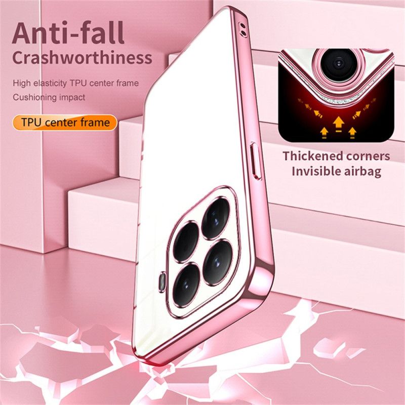 Κάλυμμα Xiaomi 15t Pro Μεταλλικό Πλαίσιο Με Εφέ Σιλικόνης