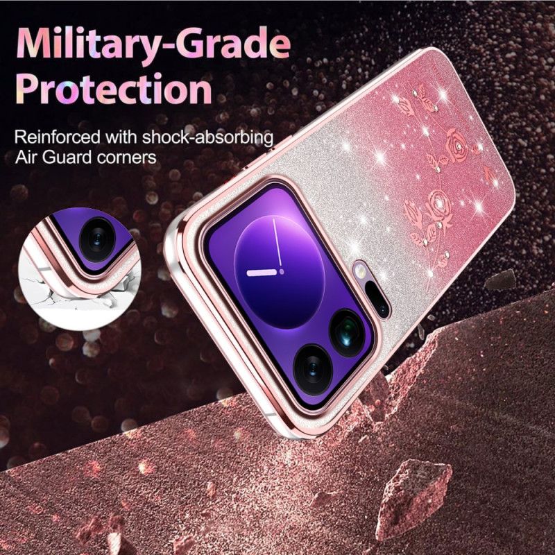 Κάλυμμα Xiaomi 17 Pro Λουλούδια Και Στρας