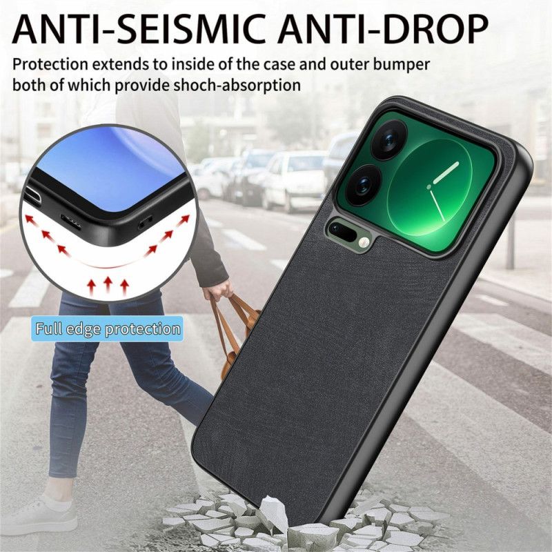 Κάλυμμα Xiaomi 17 Pro Max Ανθεκτικό Σε Κραδασμούς Λεπτό Δέρμα Με Εφέ Σιλικόνης