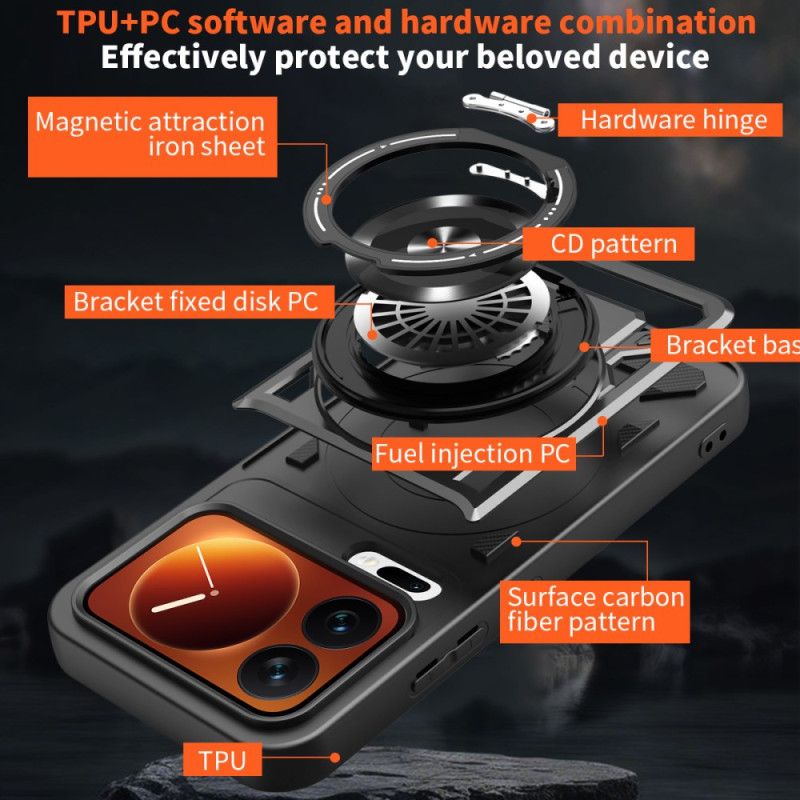 Κάλυμμα Xiaomi 17 Pro Max Μαγνητικό Με Περιστρεφόμενη Βάση Σιλικόνης