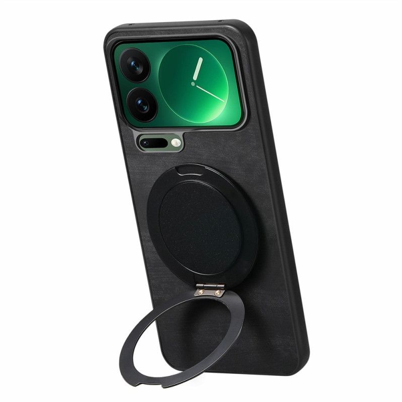 Κάλυμμα Xiaomi 17 Pro Max Περιστρεφόμενη Βάση Και Υφή Ρετρό Δέρματος