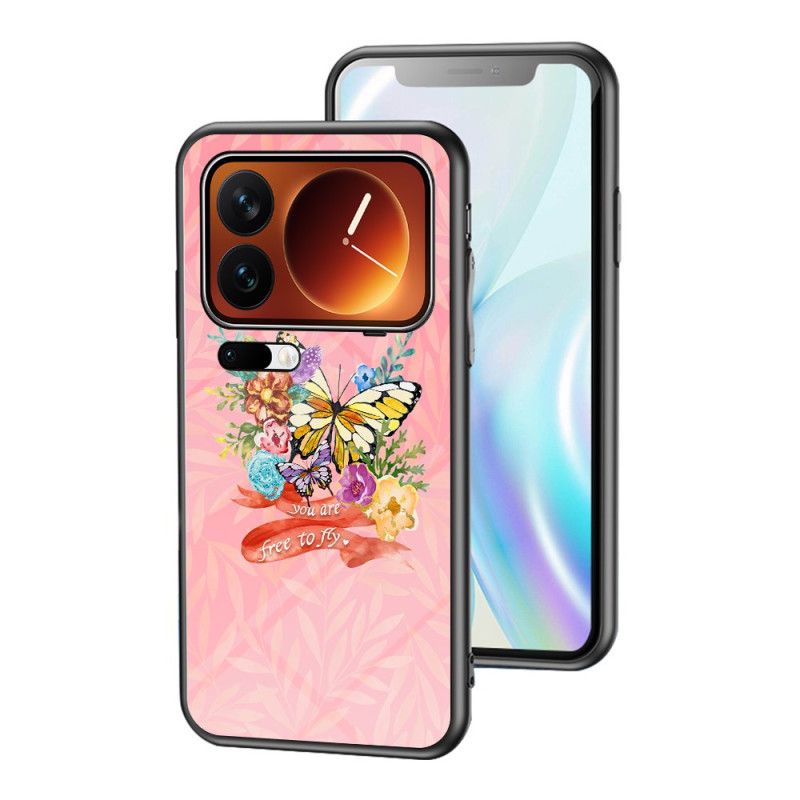 Κάλυμμα Xiaomi 17 Pro Max Θήκες Κινητών Σχέδιο Πεταλούδας Από Σκληρυμένο Γυαλί