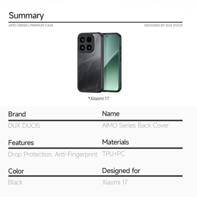 Κάλυμμα Xiaomi 17 Σειρά Aimo Dux Ducis