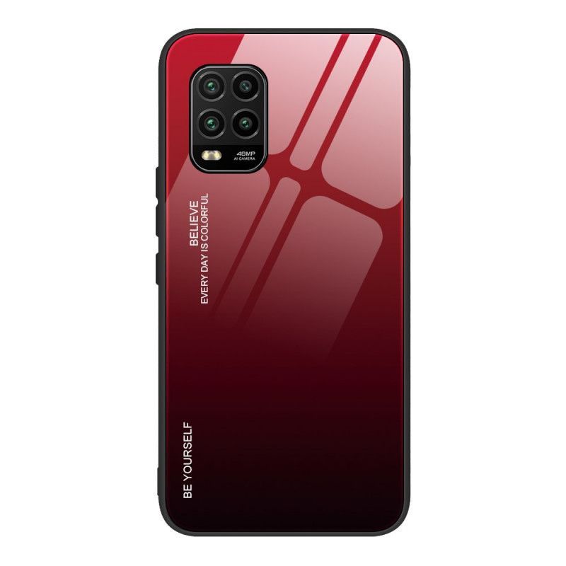 Κάλυμμα Xiaomi Mi 10 Lite Κόκκινο Σκληρυμένο Γυαλί Να Είσαι Ο Εαυτός Σου