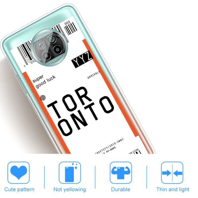 Κάλυμμα Xiaomi Mi 10T Lite 5G / Redmi Note 9 Pro 5G Θήκες Κινητών Κάρτα Επιβίβασης Στο Τορόντο