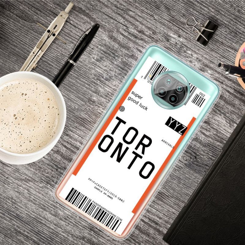 Κάλυμμα Xiaomi Mi 10T Lite 5G / Redmi Note 9 Pro 5G Θήκες Κινητών Κάρτα Επιβίβασης Στο Τορόντο