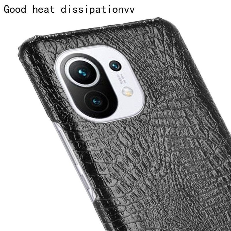Κάλυμμα Xiaomi Mi 11 Μαύρο Εφέ Δέρματος Κροκόδειλου σιλικόνης
