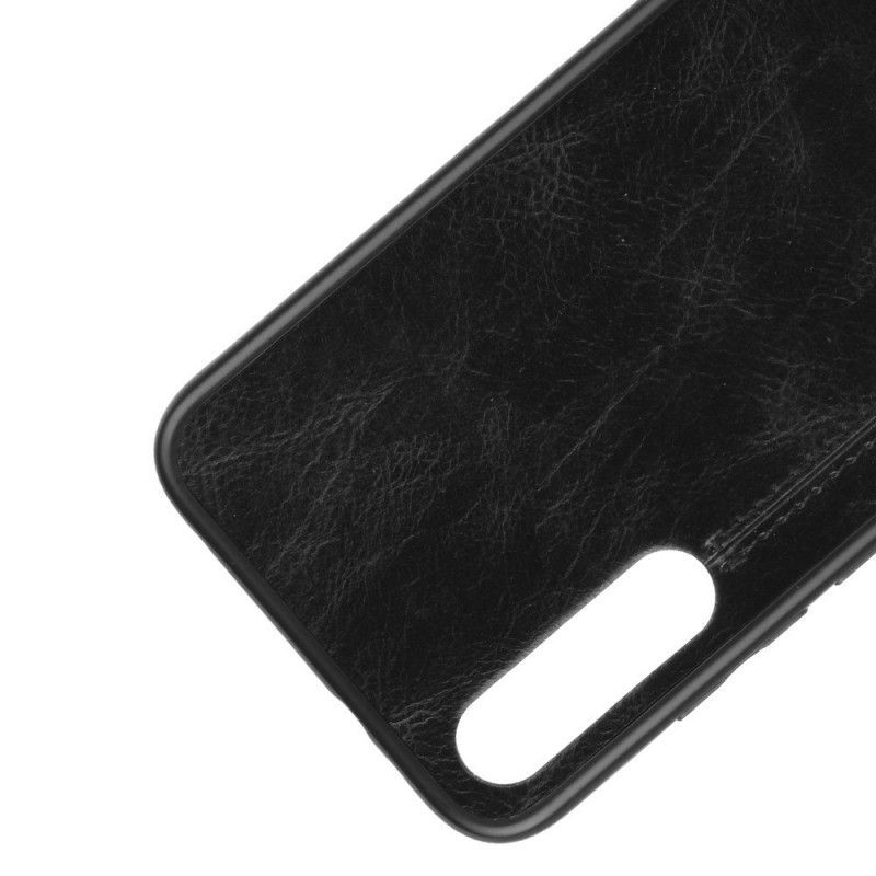 Κάλυμμα Xiaomi Mi 9 Lite Μαύρο Ραμμένο Δερμάτινο Εφέ