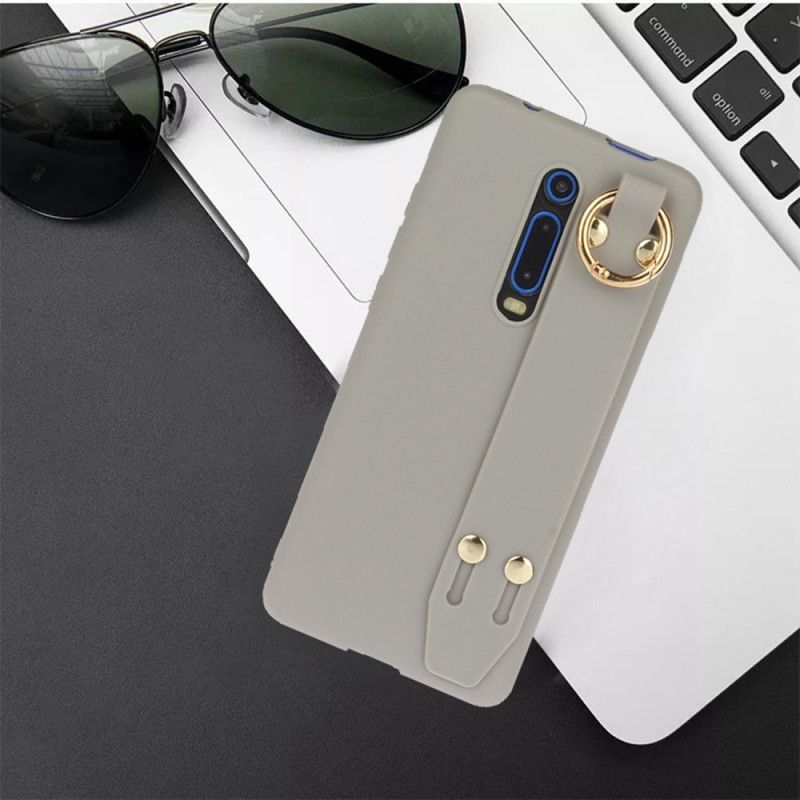 Κάλυμμα Xiaomi Mi 9T / Mi 9T Pro Ματζέντα Σιλικόνη Με Ιμάντα Στήριξης σιλικόνης