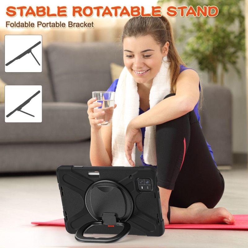 Κάλυμμα Xiaomi Pad 6 Περιστρεφόμενη Βάση Και Ιμάντας Ώμου Σιλικόνης