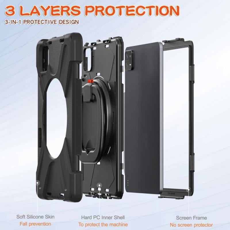 Κάλυμμα Xiaomi Pad 6 Περιστρεφόμενη Βάση Με Δακτύλιο Σιλικόνης