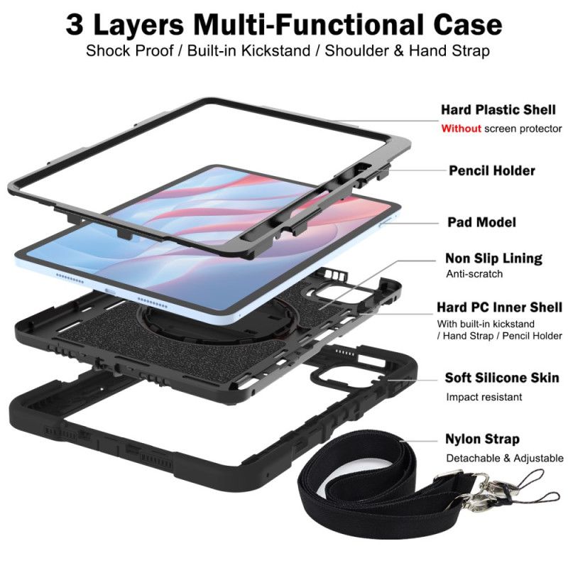 Κάλυμμα Xiaomi Pad 7 / 7 Pro Εξαιρετικά Ανθεκτική Με Βάση Και Ιμάντα Ώμου