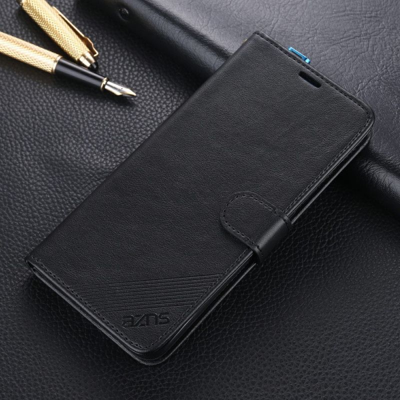 Κάλυμμα Xiaomi Poco F2 Pro Μαύρο Azns Απομίμηση Δέρματος