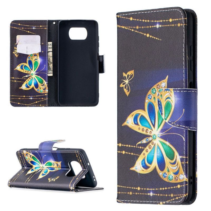 Κάλυμμα Xiaomi Poco X3 Μαύρο Μαγικές Πεταλούδες