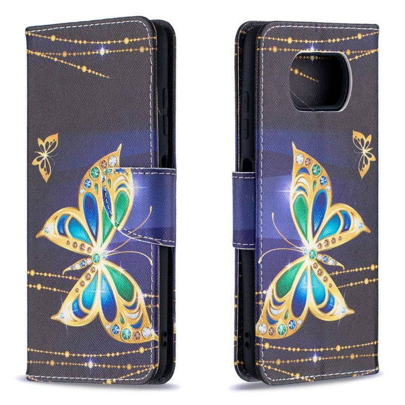 Κάλυμμα Xiaomi Poco X3 Μαύρο Μαγικές Πεταλούδες