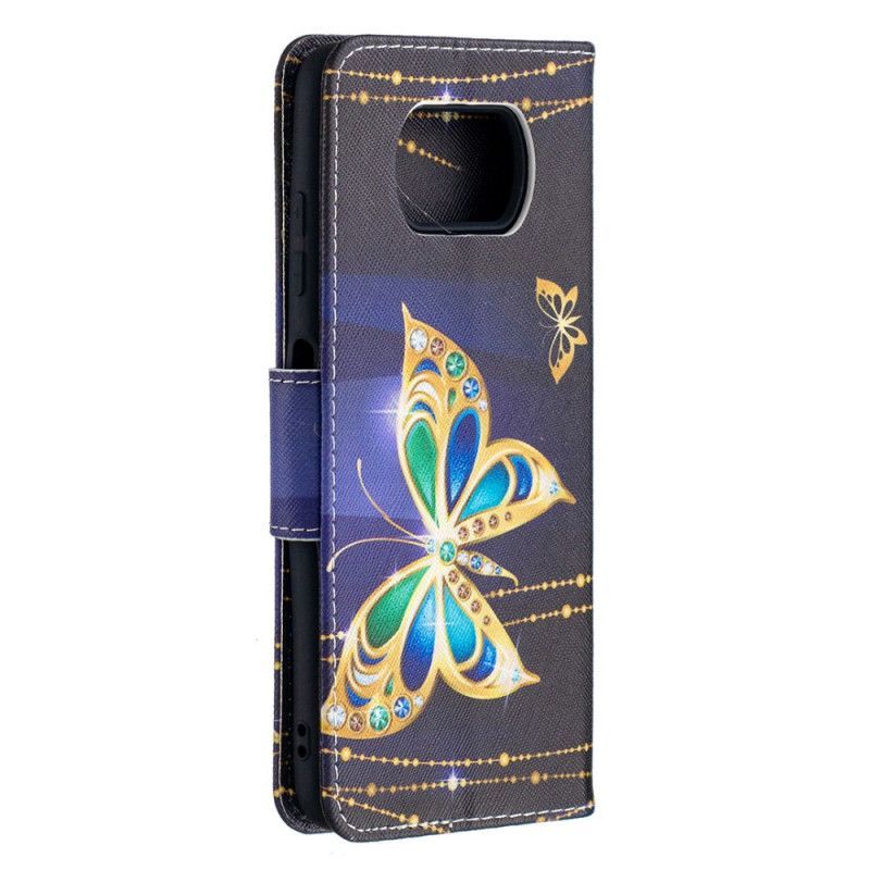 Κάλυμμα Xiaomi Poco X3 Μαύρο Μαγικές Πεταλούδες