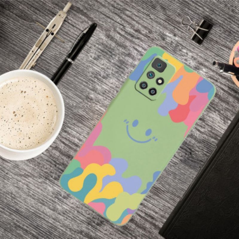 Κάλυμμα Xiaomi Redmi 10 Μαύρο Χαμογελαστό Πρόσωπο