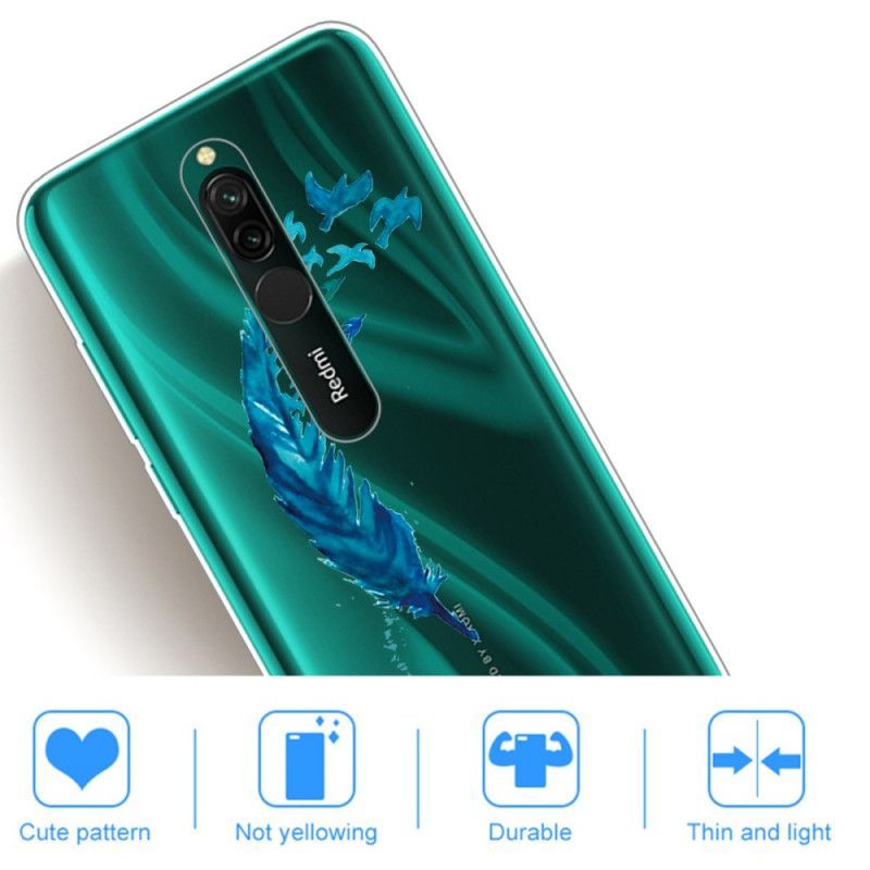 Κάλυμμα Xiaomi Redmi 8 Όμορφο Μπλε Φτερό