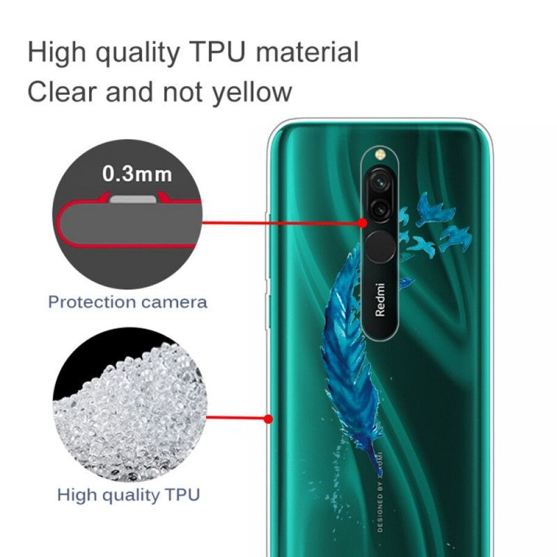 Κάλυμμα Xiaomi Redmi 8 Όμορφο Μπλε Φτερό