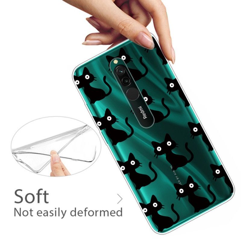 Κάλυμμα Xiaomi Redmi 8 Πολλαπλές Μαύρες Γάτες