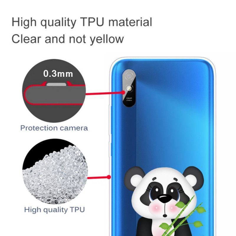 Κάλυμμα Xiaomi Redmi 9A Διάφανο Λυπημένο Panda
