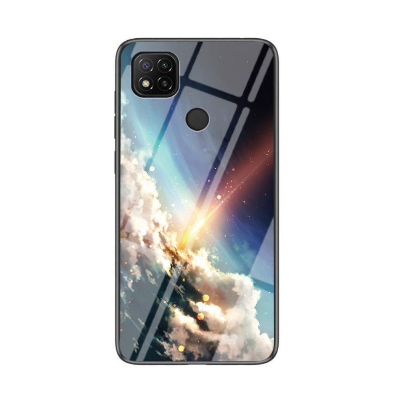 Κάλυμμα Xiaomi Redmi 9C Λευκό Σκληρυμένο Γυαλί Ομορφιάς