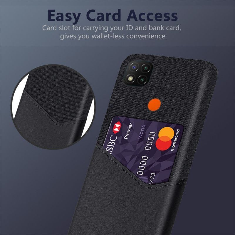 Κάλυμμα Xiaomi Redmi 9C Μαύρο Κάτοχος Κάρτας Ksq