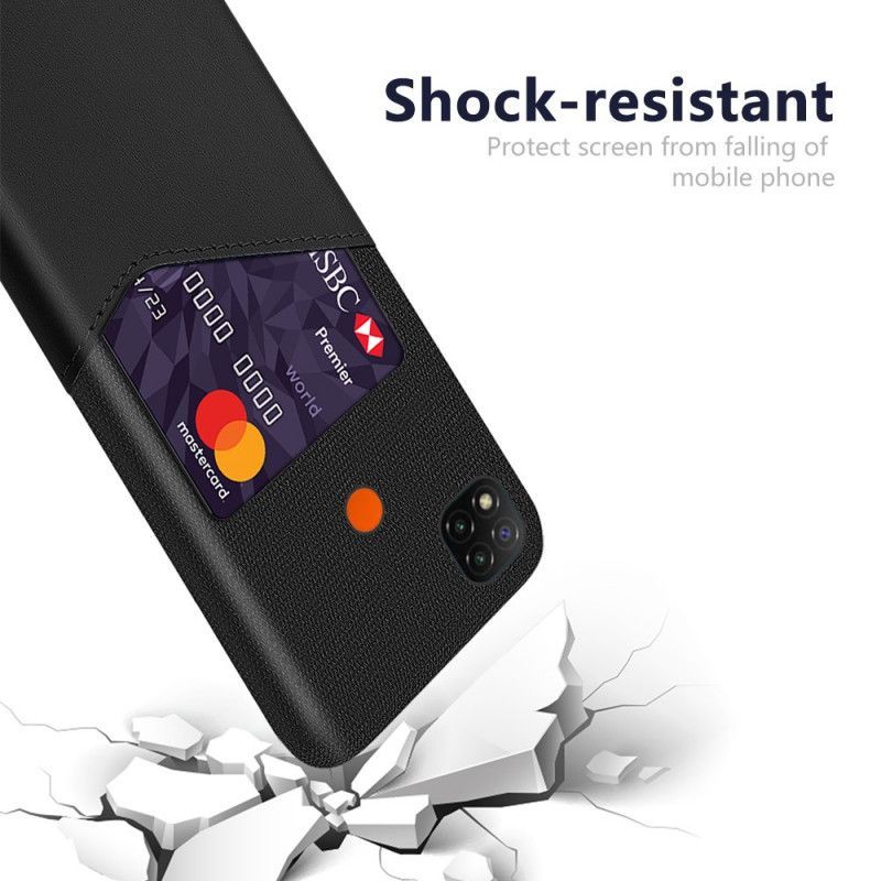 Κάλυμμα Xiaomi Redmi 9C Μαύρο Κάτοχος Κάρτας Ksq