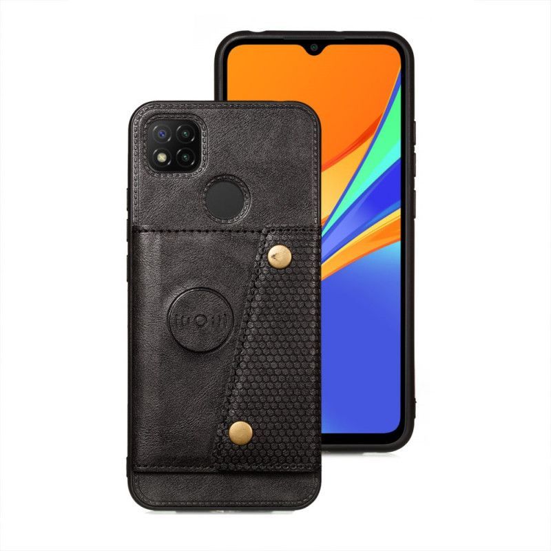 Κάλυμμα Xiaomi Redmi 9C Μαύρο Κούμπωμα Πορτοφολιού