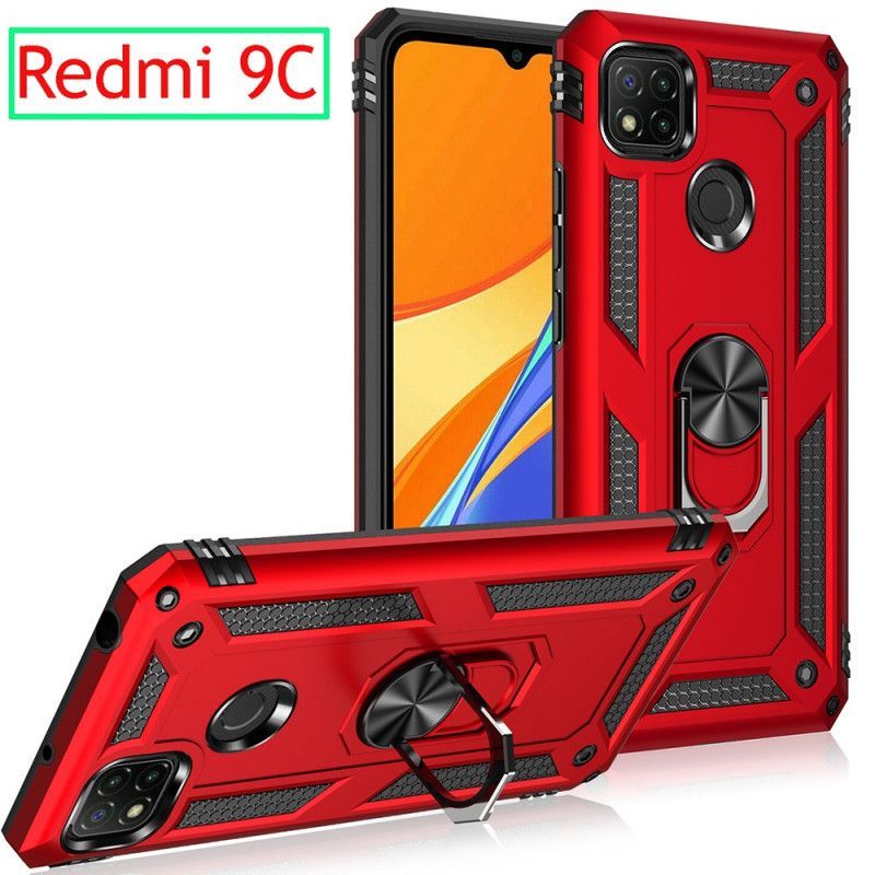 Κάλυμμα Xiaomi Redmi 9C Μαύρο Premium Δαχτυλίδι