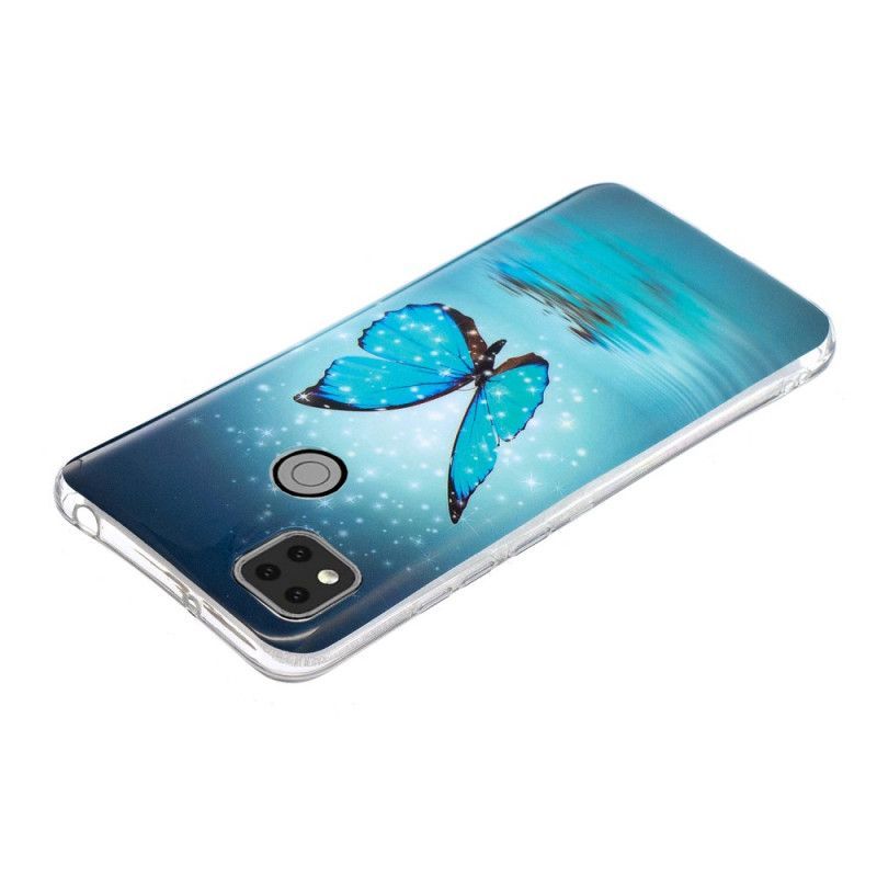Κάλυμμα Xiaomi Redmi 9C Θήκες Κινητών Φθορίζουσα Μπλε Πεταλούδα