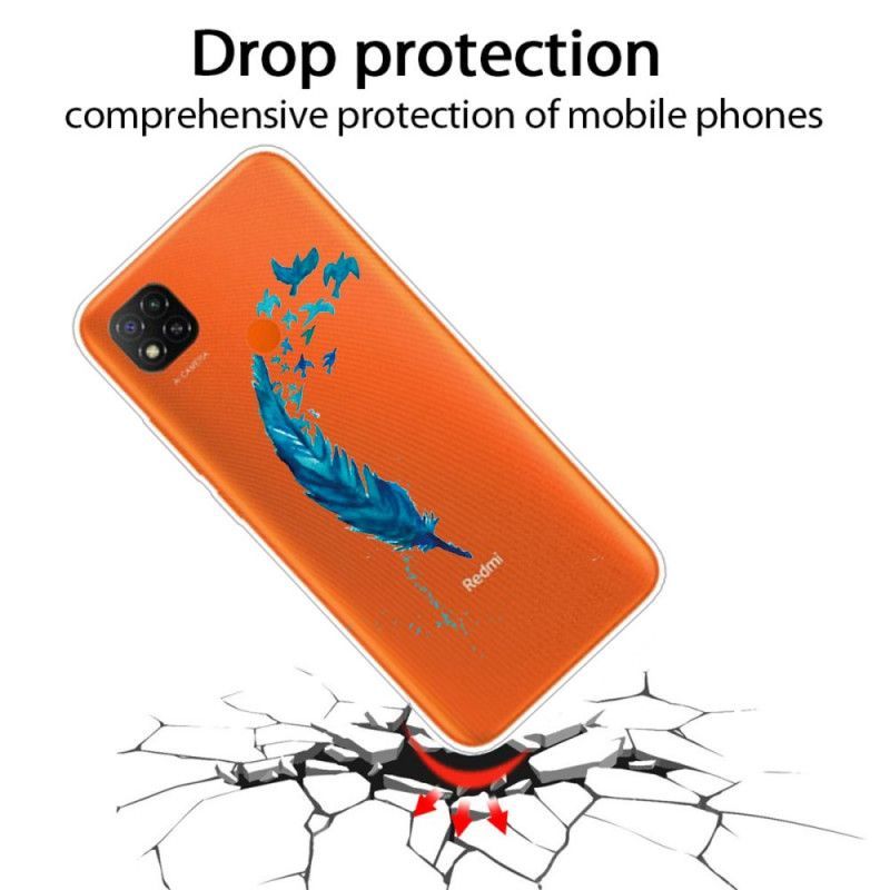 Κάλυμμα Xiaomi Redmi 9C Θήκες Κινητών Όμορφο Μπλε Φτερό