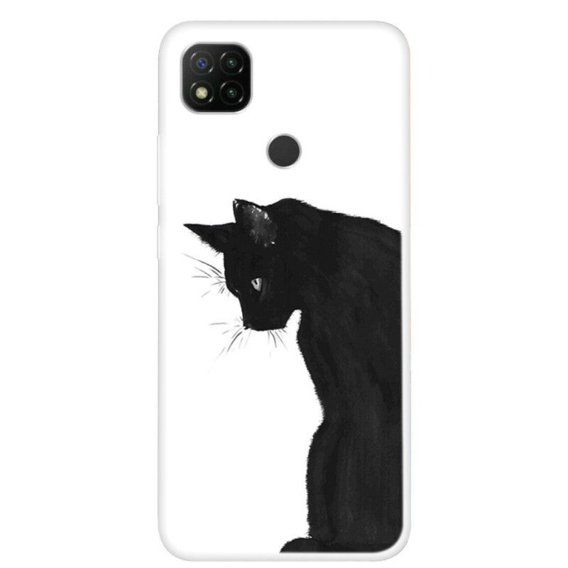 Κάλυμμα Xiaomi Redmi 9C Θήκες Κινητών Σκεπτική Μαύρη Γάτα
