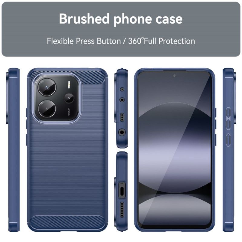 Κάλυμμα Xiaomi Redmi Note 14 4g Βουρτσισμένο Ανθρακονήματα Σιλικόνης