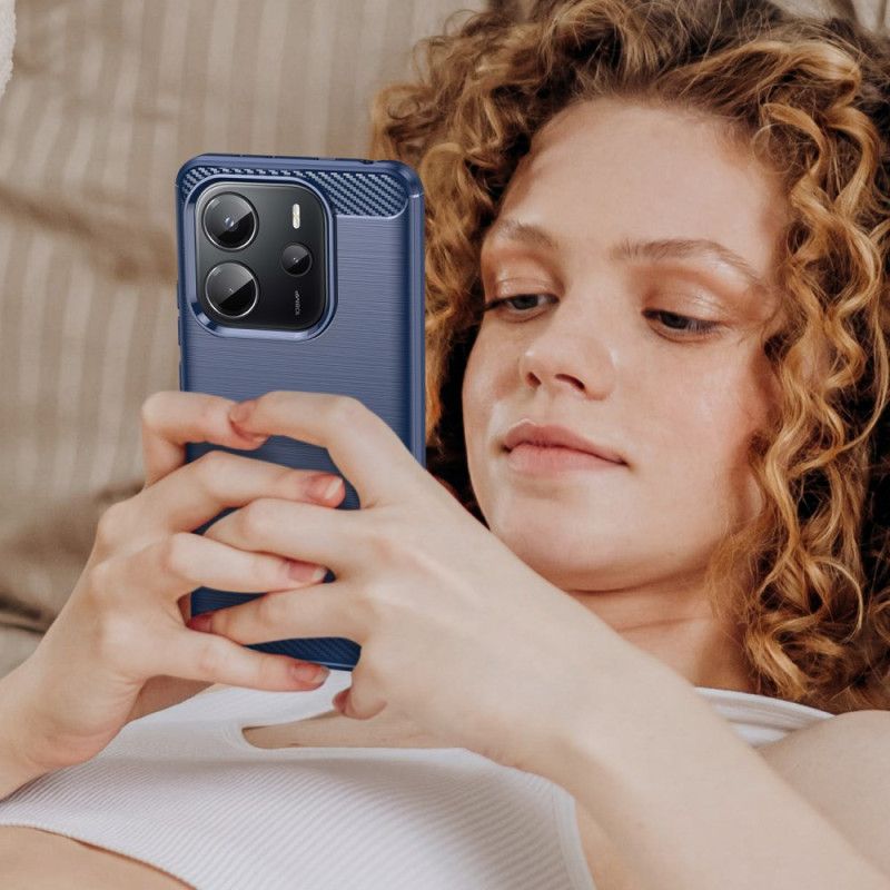 Κάλυμμα Xiaomi Redmi Note 14 4g Βουρτσισμένο Ανθρακονήματα Σιλικόνης