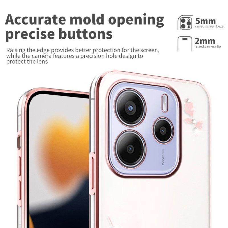 Κάλυμμα Xiaomi Redmi Note 14 4g Θήκες Κινητών Στρας Και Λουλούδια