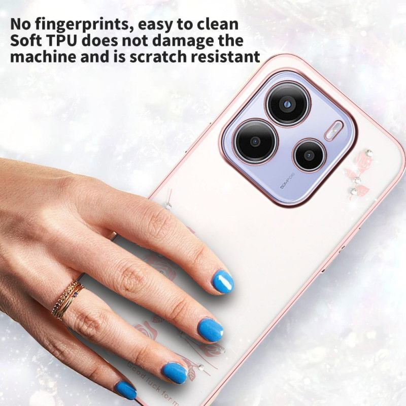 Κάλυμμα Xiaomi Redmi Note 14 4g Θήκες Κινητών Στρας Και Λουλούδια