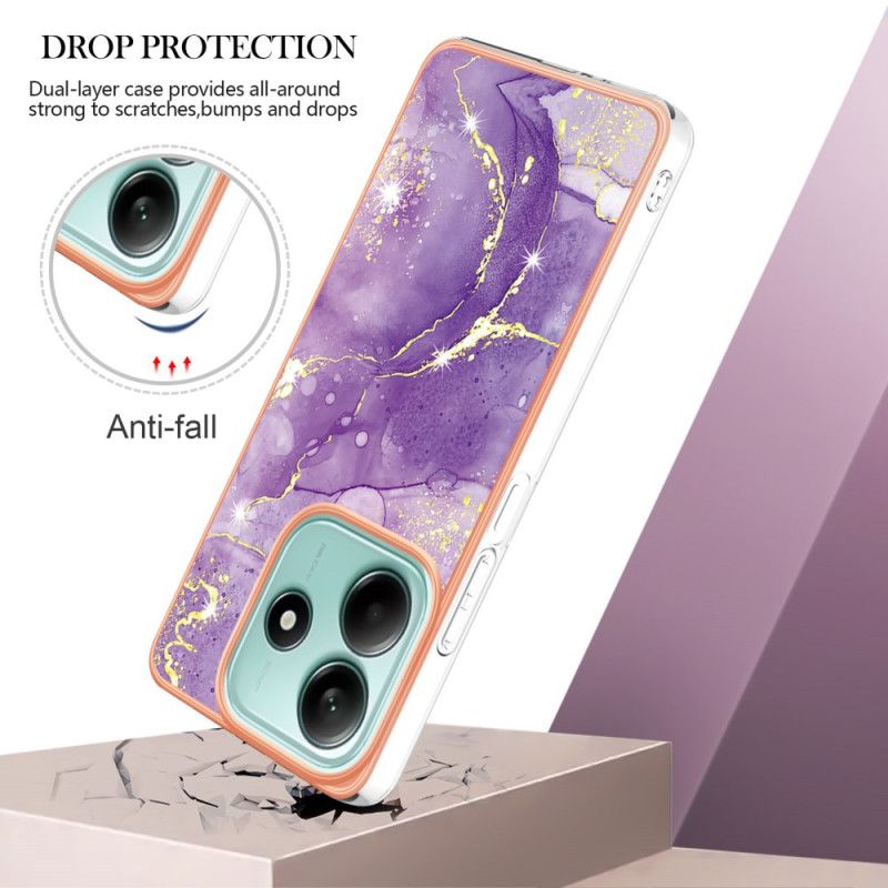 Κάλυμμα Xiaomi Redmi Note 14 5g Σχέδιο Με Μάρμαρο Σιλικόνης