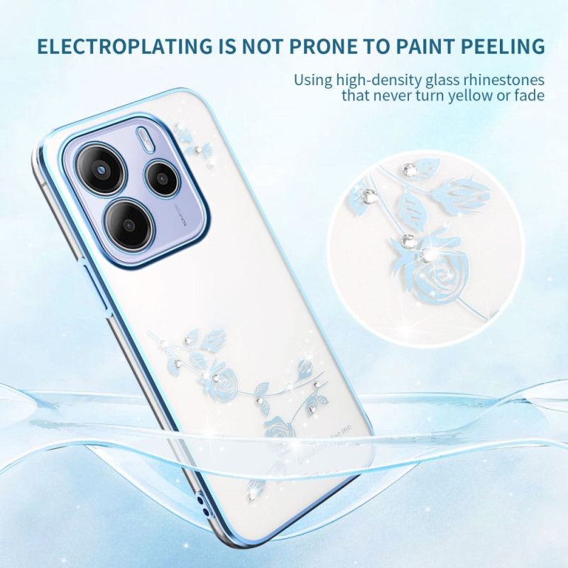 Κάλυμμα Xiaomi Redmi Note 14 5g Θήκες Κινητών Λουλούδια Και Στρας Kadem