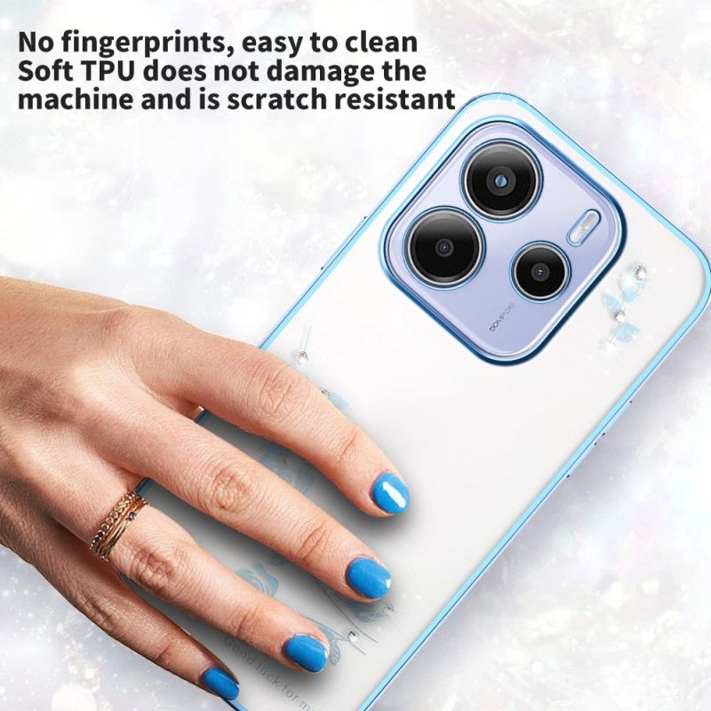 Κάλυμμα Xiaomi Redmi Note 14 5g Θήκες Κινητών Λουλούδια Και Στρας Kadem