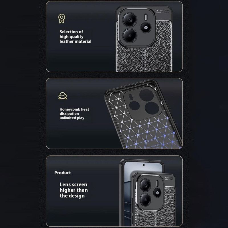 Κάλυμμα Xiaomi Redmi Note 14 5g Υφή Λίτσι