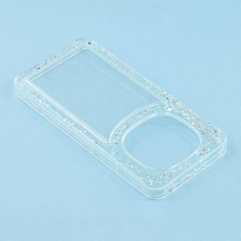 Κάλυμμα Xiaomi Redmi Note 14 Pro 4g Διαφανές Με Γκλίτερ Άκρες