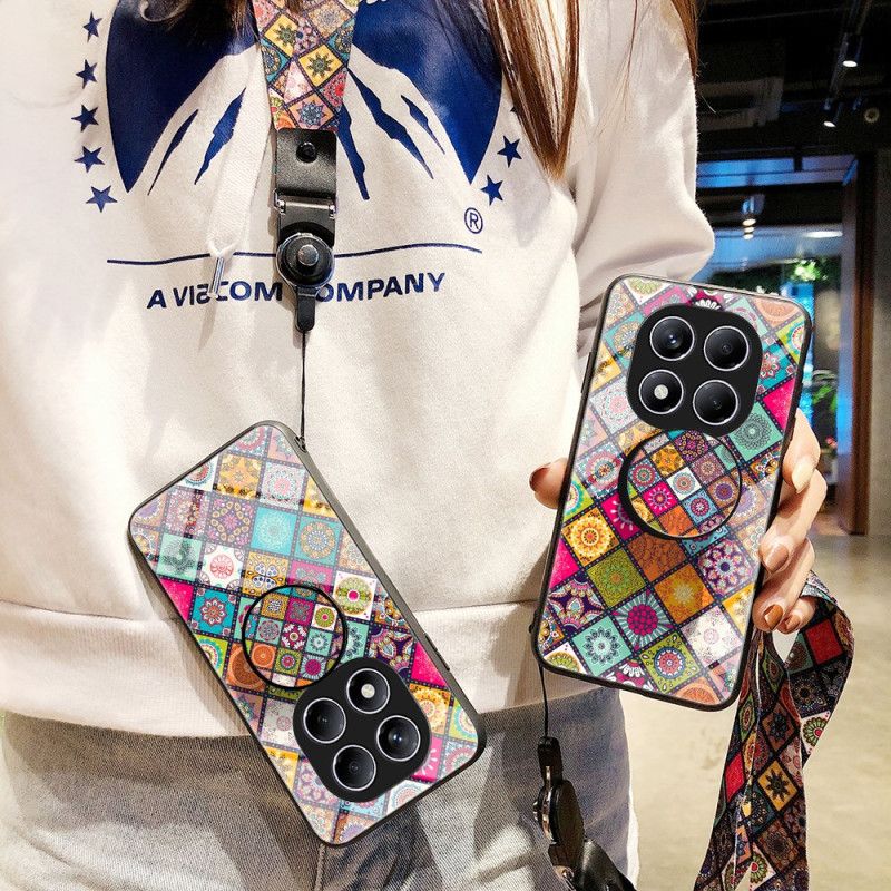 Κάλυμμα Xiaomi Redmi Note 14 Pro 4g Θήκες Κινητών Βάση Και Λουράκι Με Μοτίβο Patchwork